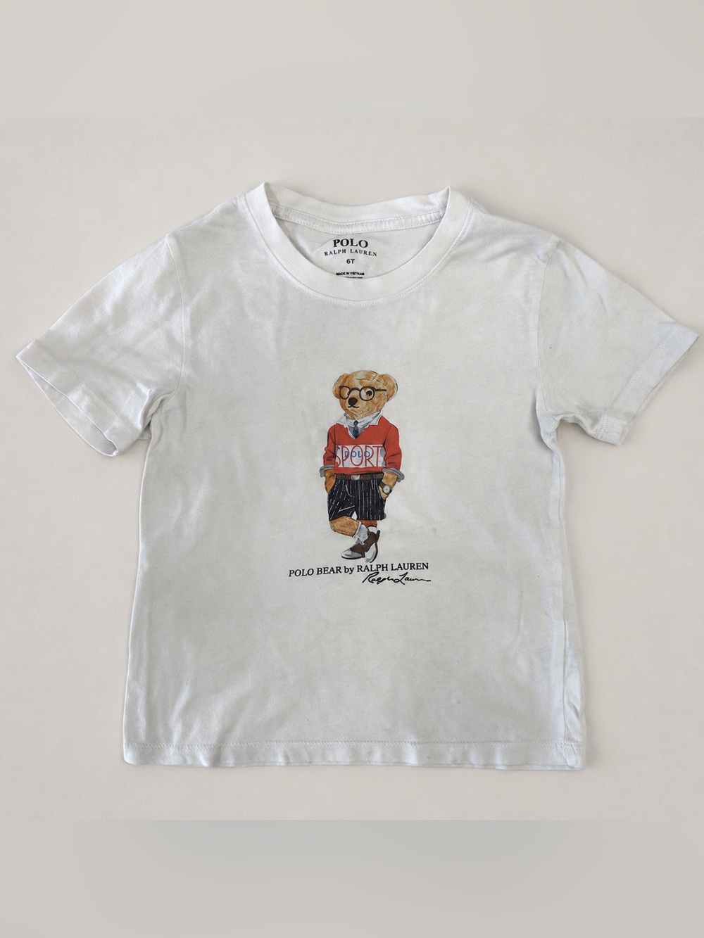 Polo Ralph Lauren kids retro polo bear graphic t-shirt, size 6T